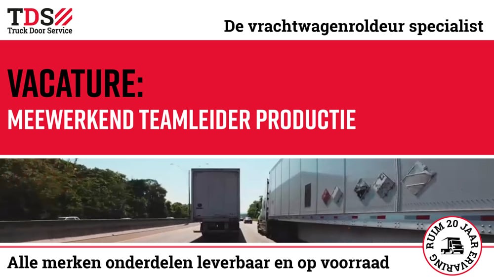 Vacature Truck door service